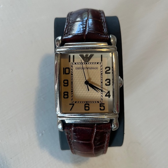 Emporio Armani Leather Watch - Picture 1 of 11